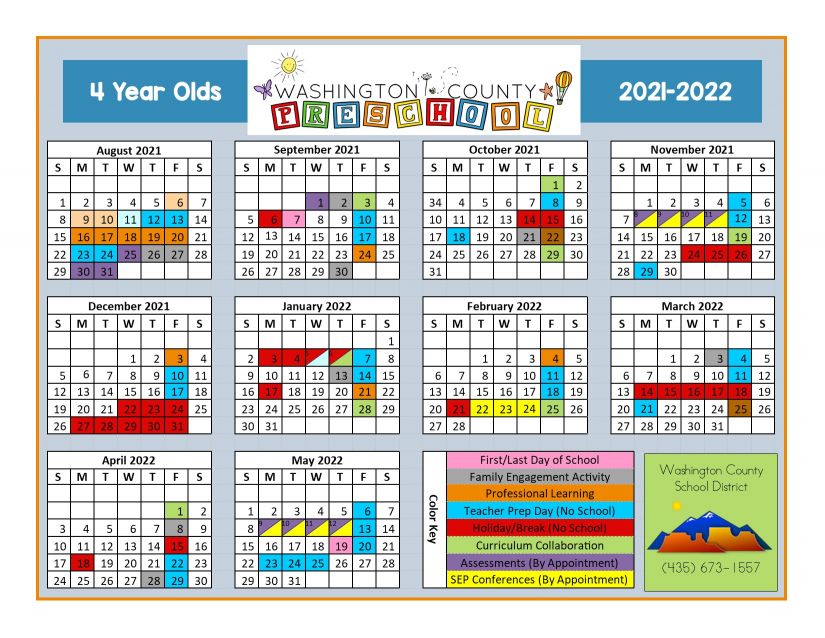 Preschool Calendar 4